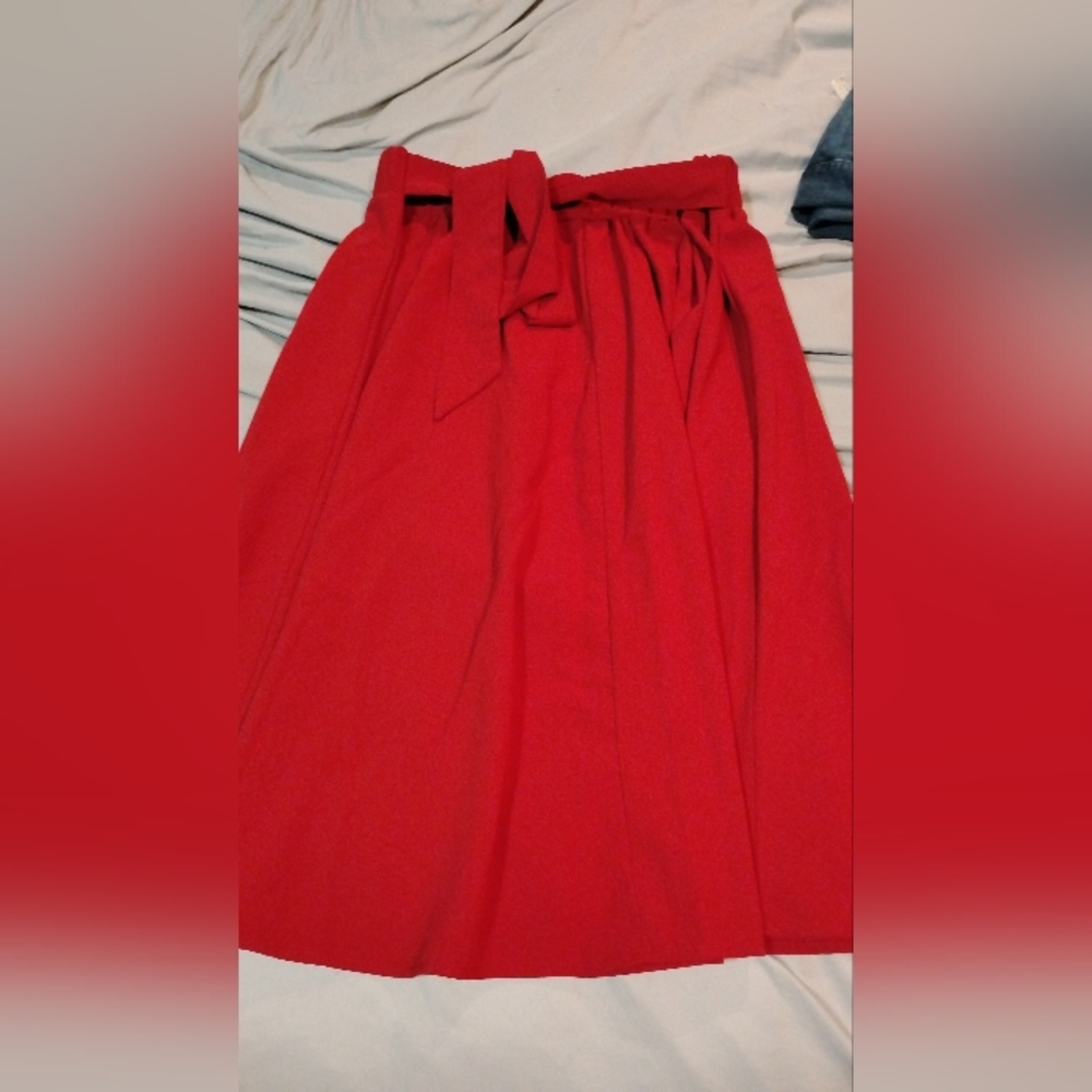 Elegant Red Women's Skirt